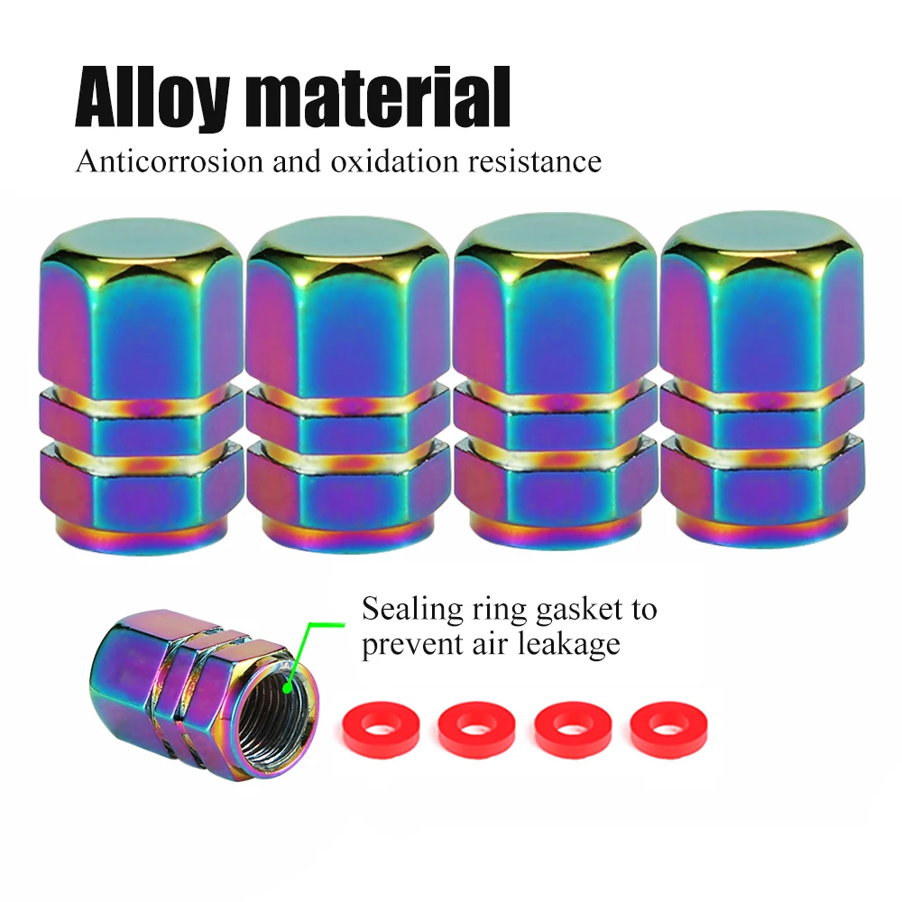 Tire Valve Stem Caps Multicolor Car Motocycle Bike Tire Wheel Valve Cap Dust Cover Car Tire Valve Stem Caps Auto Accessoires