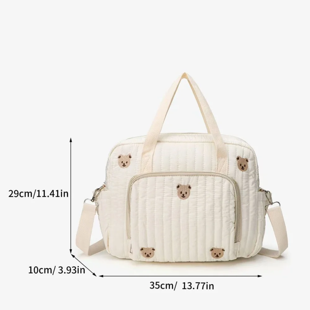 1 piece of fashionable light luxury mommy bag, fashionable tulip embroidered maternity tote bag, multi-purpose baby storage bag