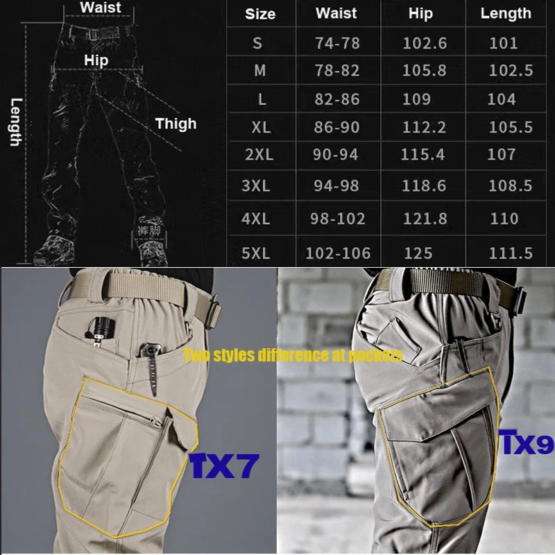 Men S-5XL Winter Waterproof Fishing Climbing Trekking Hunting Camping Ski Tactical SoftShell Hiking Military Pants Army Trousers