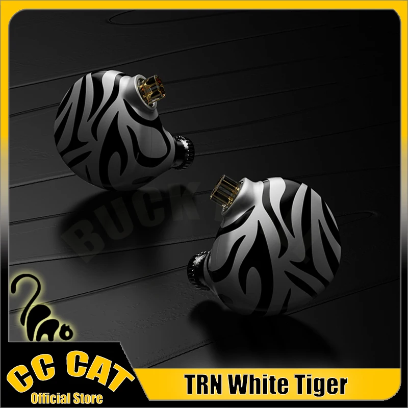 

Trn White Tiger In Ear Earphones New Hybrid Dual Monitor Headphone Dynamic Driver Fever Level Custom Planar Diaphragm Headphones