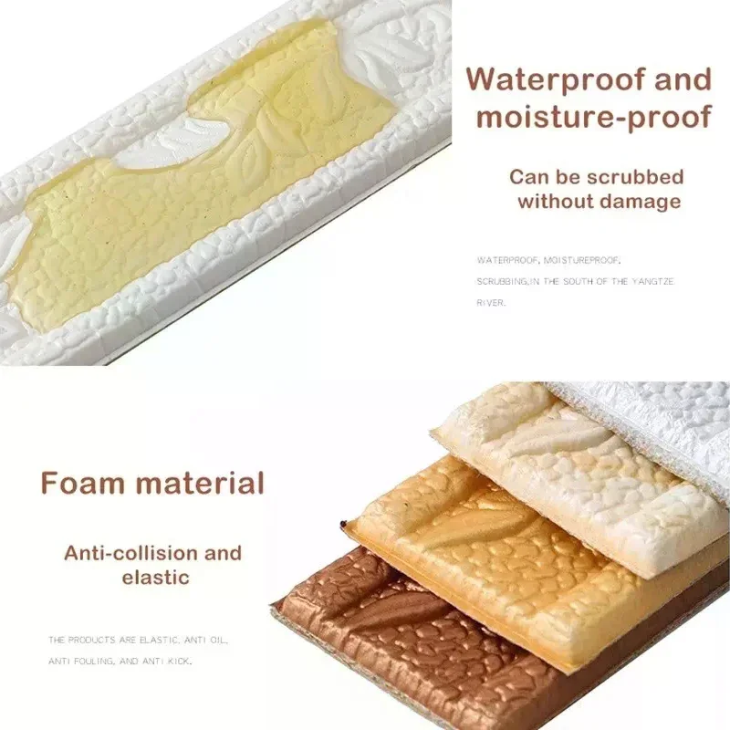 Foam Skirting Line Self-adhesive Internal External Corner Molding Trim Door Frame Window Sill Ceramic Tile Decoration Stickers