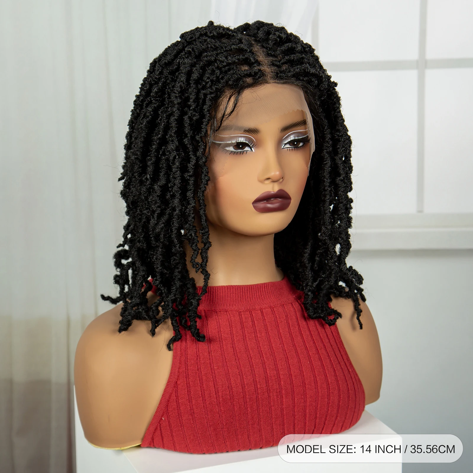 Dreadlock Braided Wigs Synthetic Full Lace Loc Braided Lace Wigs Natural Knotless Box Lace Frontal Braiding Hair Wig for Women