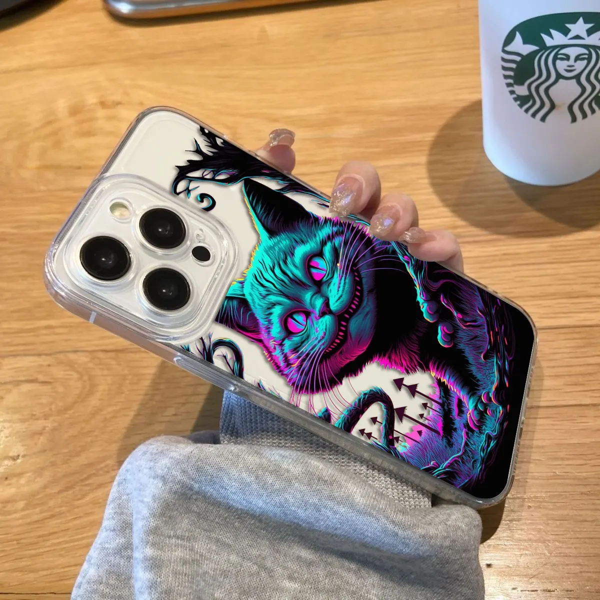 

Cheshire Alice Wonderland Clear Phone Case For VIVO Y100 Y76 Y75 Y51 Y50 Y36 Y35 Y28 Y27 Y22S Y33S Y21 Y20 Y19S Y17S Y15S Case