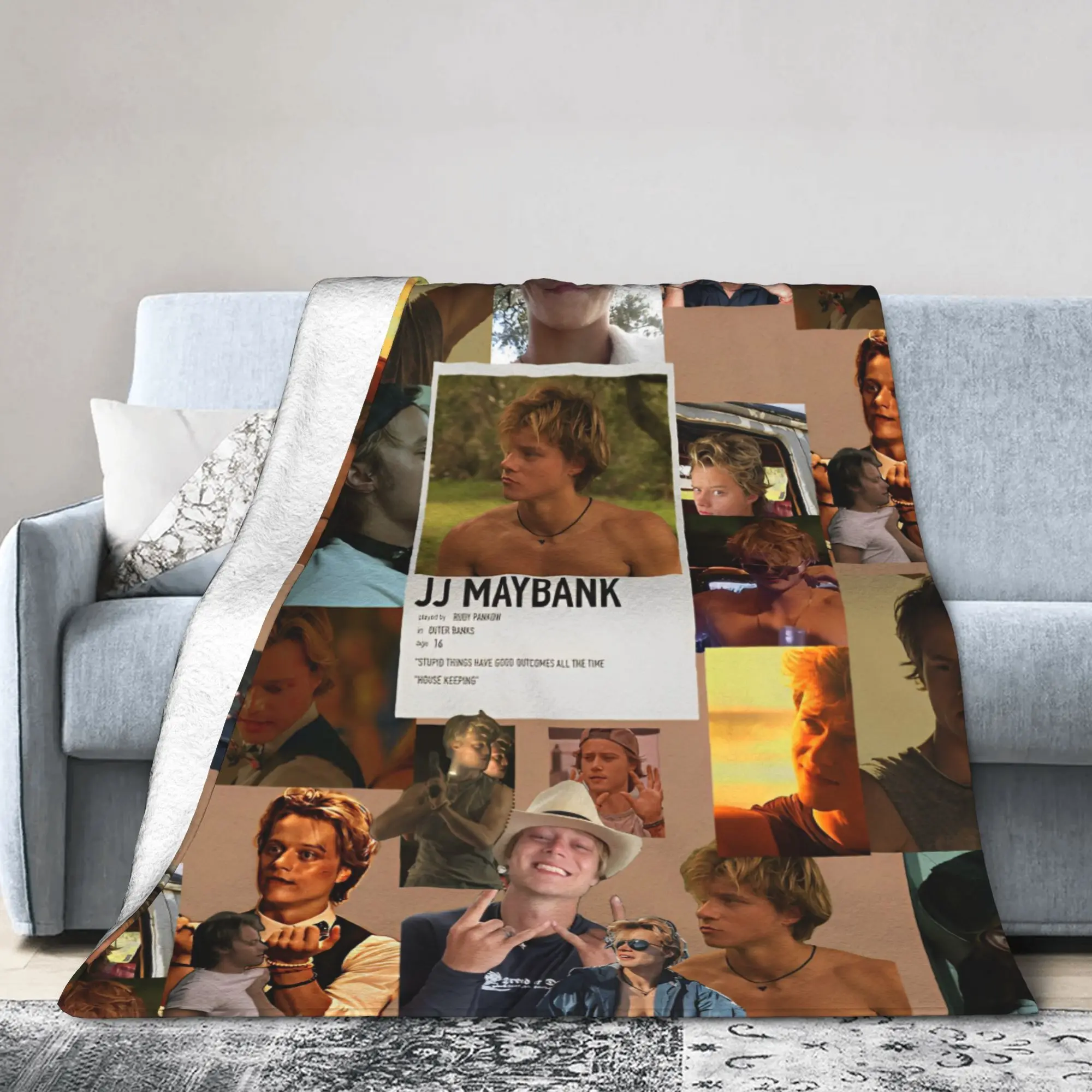 رودي بانكو JJ Maybank البطانيات المرجان الصوف أفخم الشتاء متعددة الوظائف خفيفة الوزن رقيقة رمي بطانية للسرير الأريكة لحاف #2