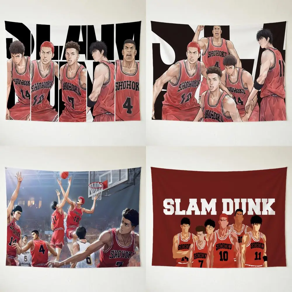 Moderne Basketball-Anime-S-Slam-Dunk-Wandteppiche, waschbar, weicher Wandteppich, Wanddekoration für Wohnzimmer, Schlafzimmer