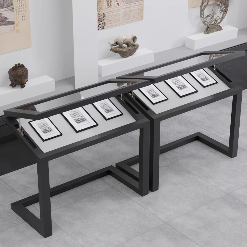 

Museum Glass Exhibition Hydraulic Documentation Medal Bill Enterprise Exhibition Hall Cultural Relics Display Display Cabinet