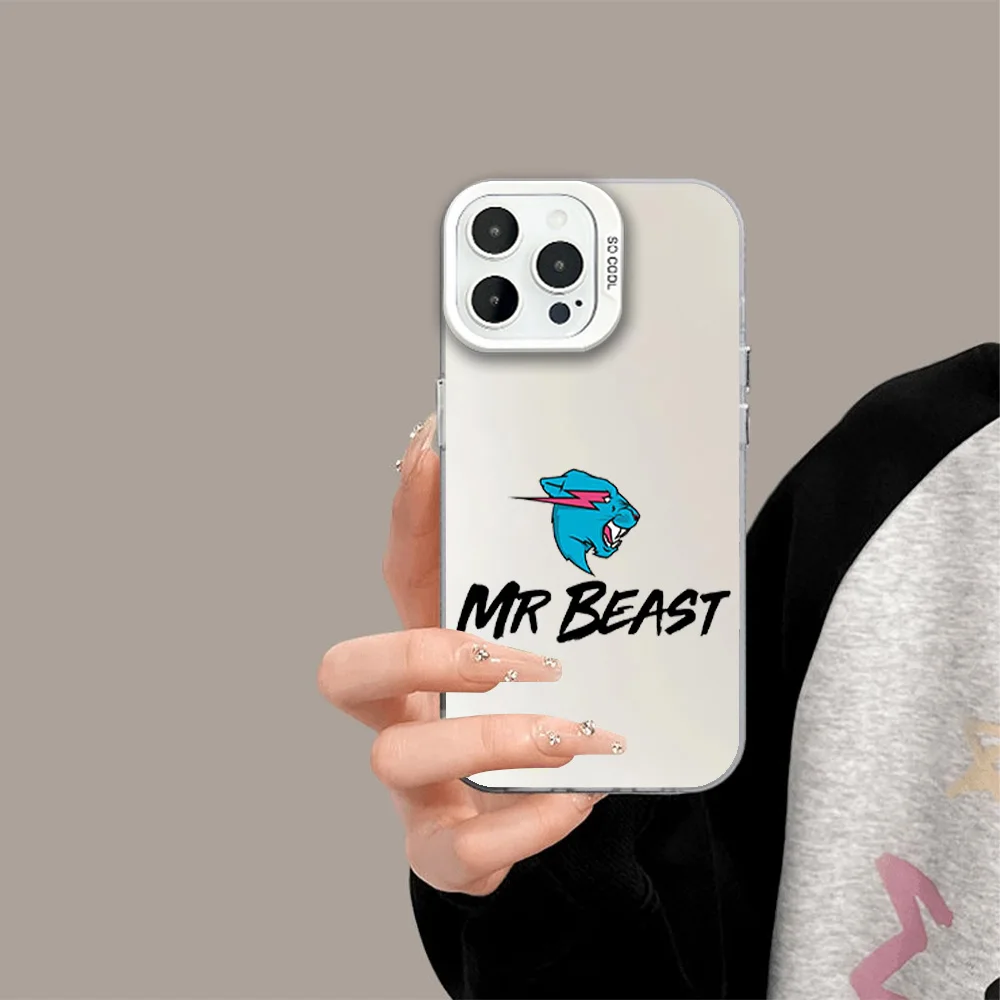 Phone Case Silver Cover Suitable for iPhone 12 11 13 14 15 16 Max Pro Plus Spider Gwen IMD Colorful M-Mr-B-BeastS USA