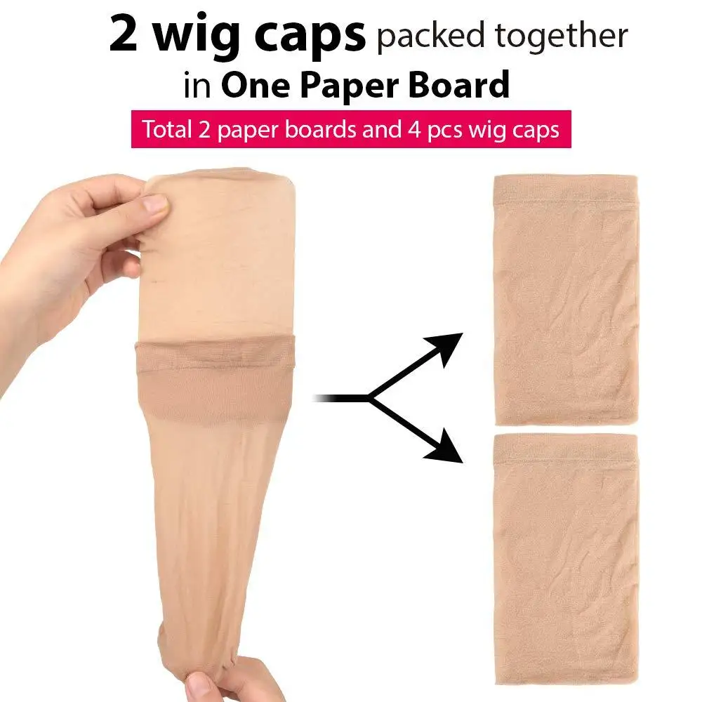 24 قطعة/المجموعة قبعات شعر مستعار لصنع الباروكات 4 لون الشعر صافي الدانتيل غطاء شعر مستعار جوارب مرنة عالية غطاء شبكي شبكات الشعر