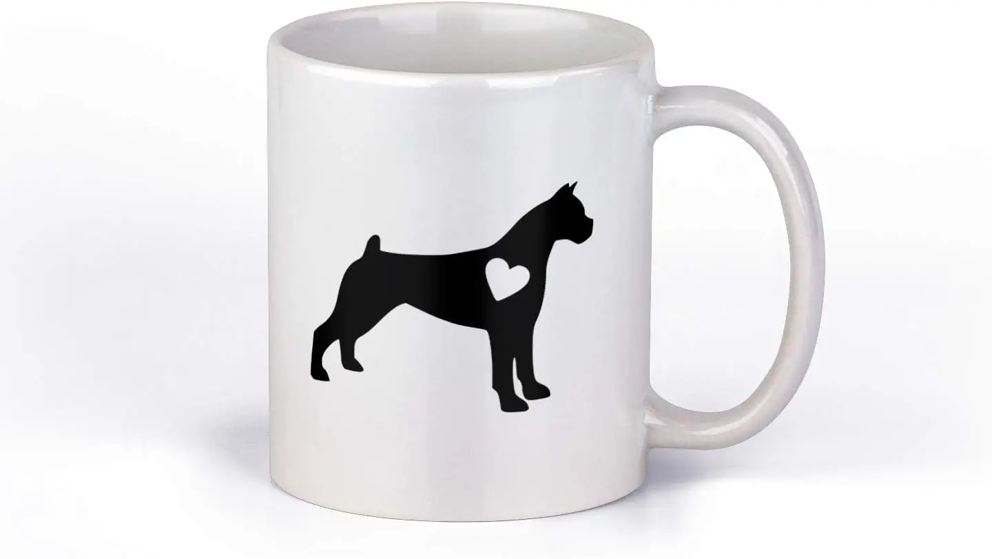 Boxer Dog Ceramic Coffee Cup | I Love My Boxer Coffee Cup| 11-Ounce Coffee Mug | M137