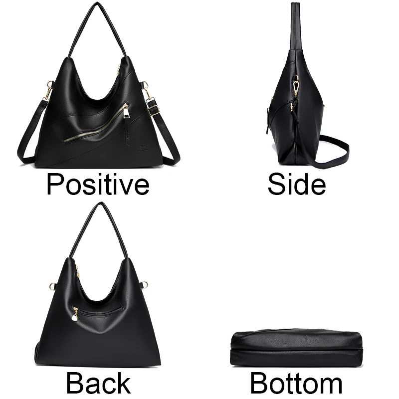 High Quality Leather Tote Bag Square Large Capacity Messenger Bag Brand Ladies Handbag Female Fashion Shoulder Crossbody Bag