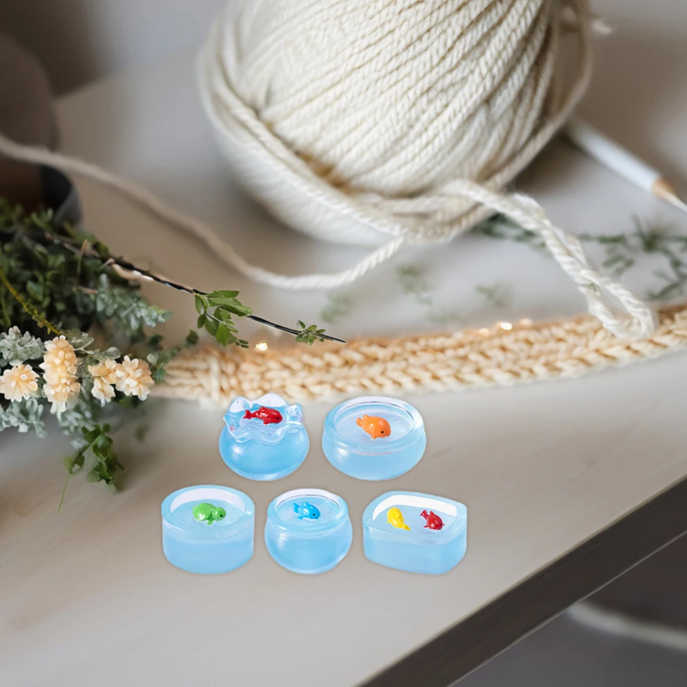 

15 Pcs Trinkets House Fish Tank Ornaments Resin Dollhouse Decoration Miniature Accessories