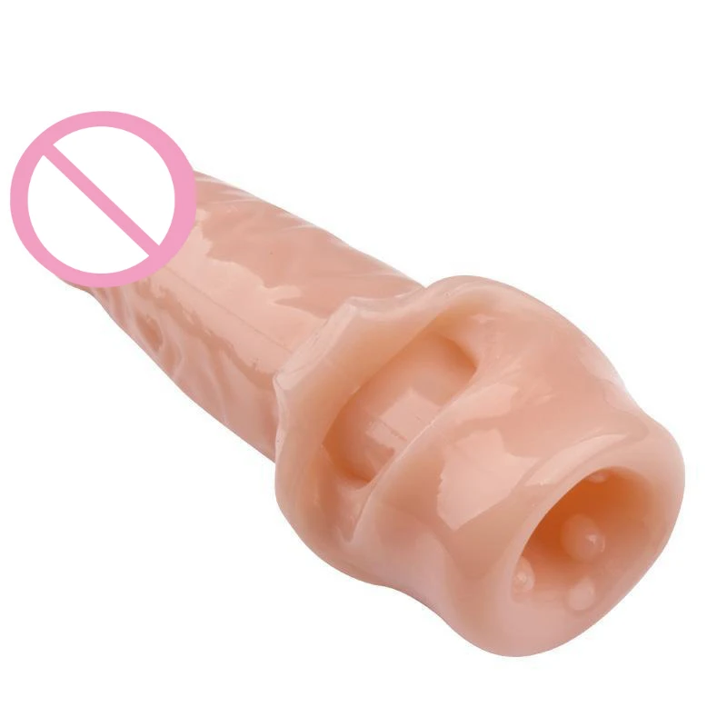 28cm Super Size Big Penis Sleeve Penis Extender 6cm Penis Enlargement Reusable Condom Sex Toys for Men Delay Ejaculation