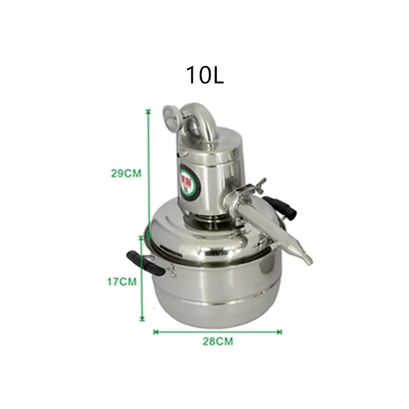 Alcohol Distiller Moonshine High Quality Stainless Steel 10L Home Use Still Brewing Winemaking Make Wine Brewing Equipment
