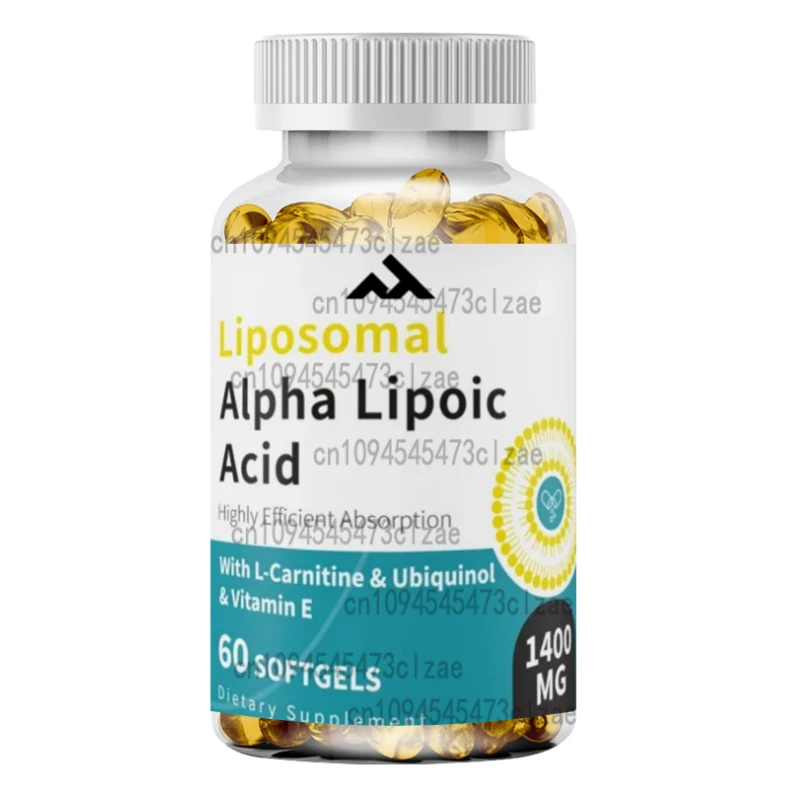 Liposome Alpha-Liposäure-Kapseln, mit L-Carnitin, Panthenol (aktivem Coenzym Q10), und Vitamin E, 60 Kapseln