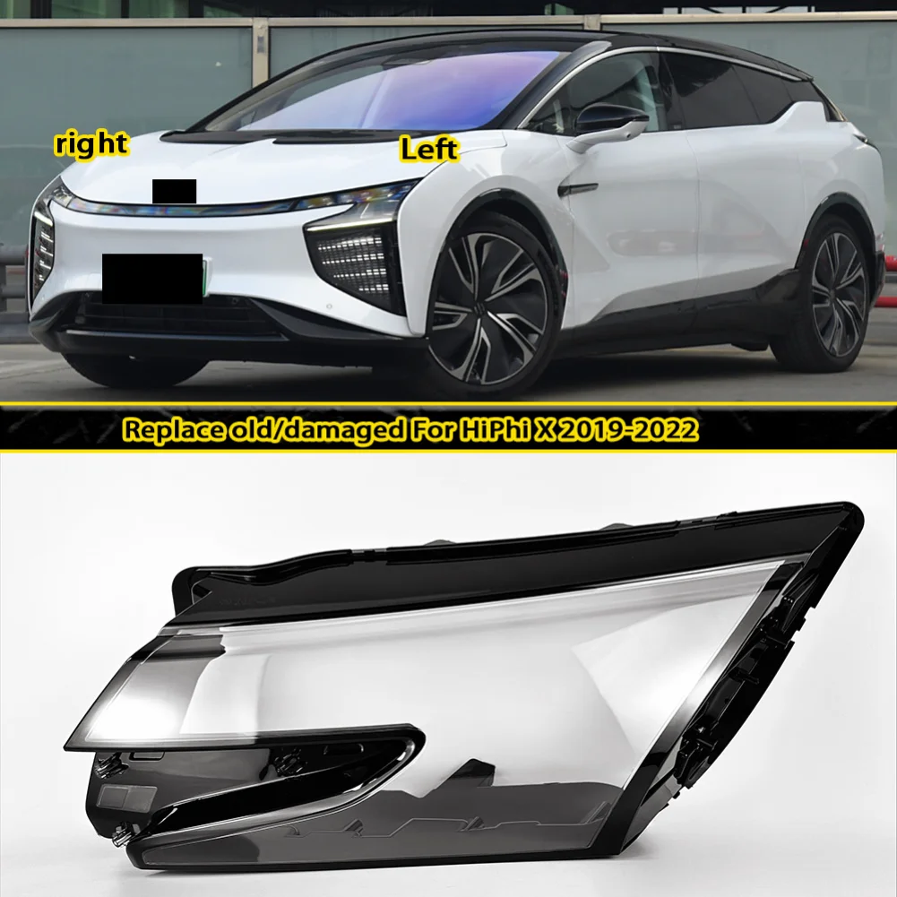 

For HiPhi X 2019 2020 2021 2022 2023 Headlamp Cover Headlight Shell Lens Plexiglass Replace Original Lampshade