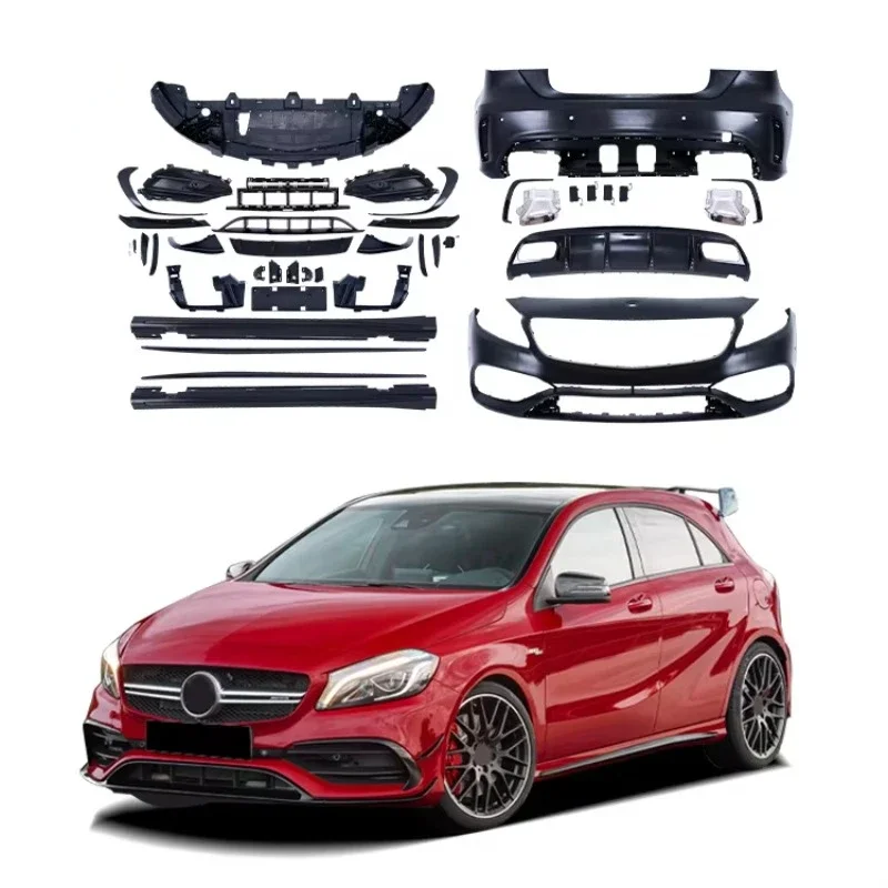 

W176 A45 Bodykit For A Class Front Bumper Rear Bumper Side Skirts Grille