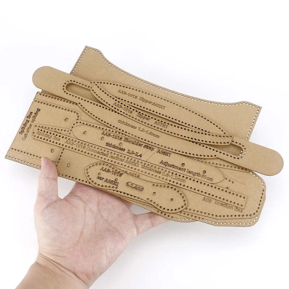 DIY Retro Crossbody Bags Sewing Patterns-Kraft Paper Templates of Quilting Leather Shoulder Bags & Hand Bags view 4