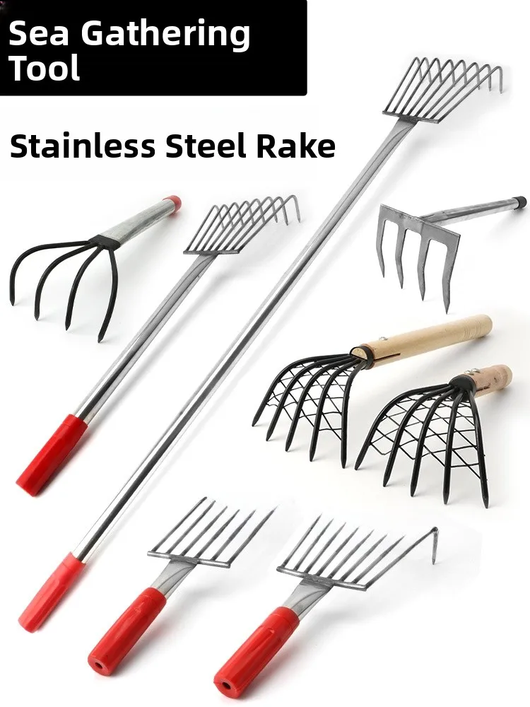 مجموعة مجرفة Gahai الاحترافية للبالغين، مجموعة أدوات حفر صدفة الشاطئ، جيب شبكي لصيد السلطعون للبستنة والأنشطة الخارجية #3
