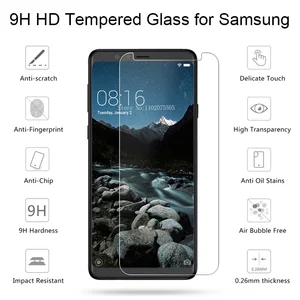 فيلم واقي شاشة زجاجي مقسى 9H لهاتف Samsung A7 2018 A750 A6 A8 Plus Galaxy A9 Star Lite Pro 2016 أفضل 8 مبيعا سامسونج A9 2016 الشاشة الأمامية - No4