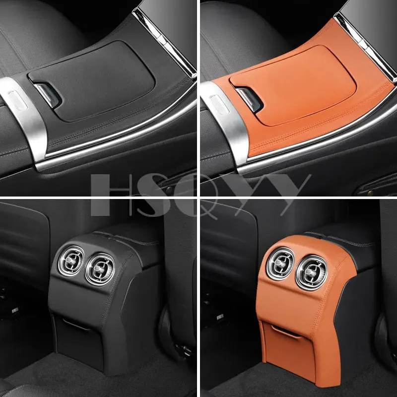 

Car Center Console Leather Style Panel Cover Trim Frame Interior Decoration Modification For Mercedes Benz C GLC Class W206 X254