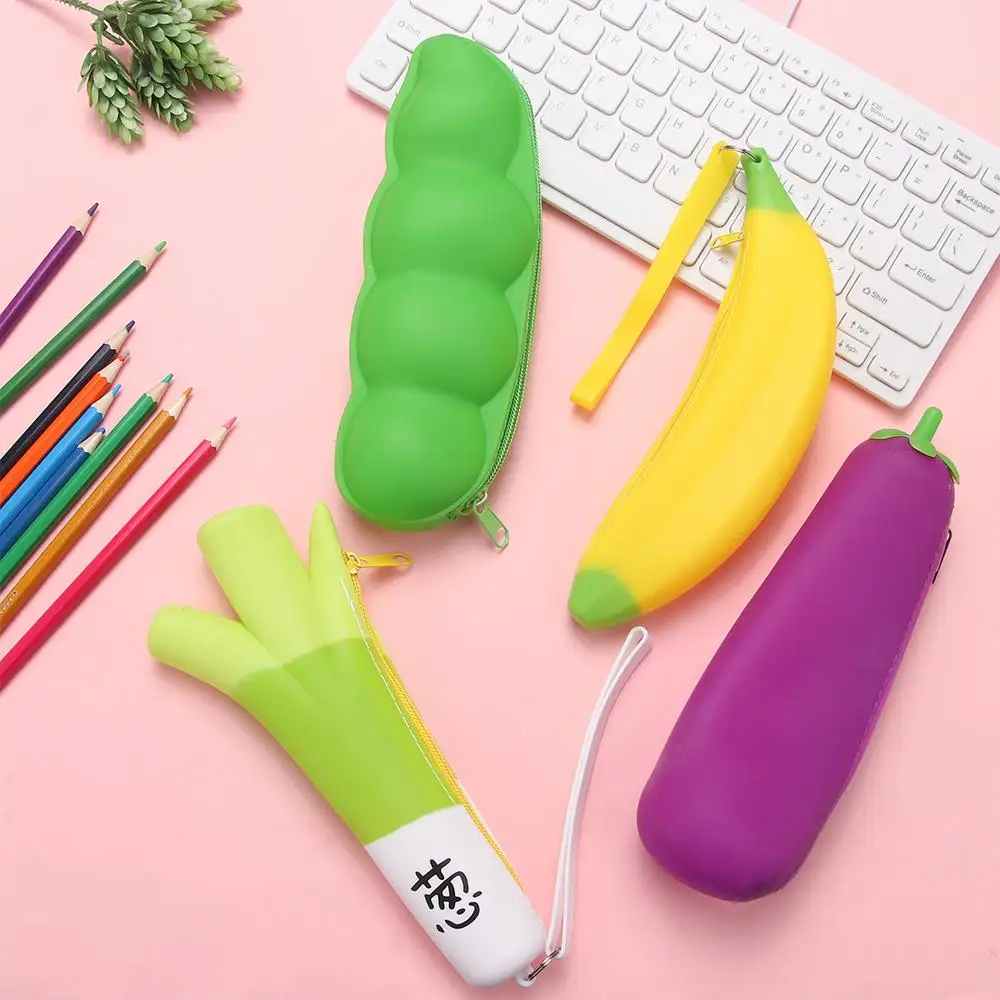 

Simple capacity large pencil bag stationery pag pencil case vegetables