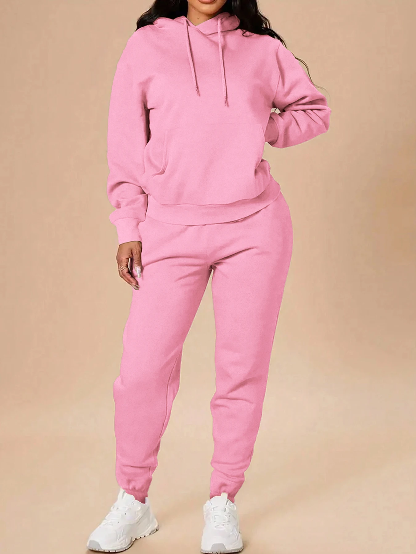 

Run Small Women's Two Piece Hoodie Set Long Sleeve Sporty for Spring and Fall Slim Fitting 2 Piece Set Sportswear