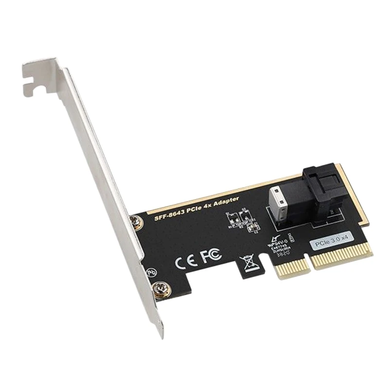 PCIe to U.2 SFF-8643 Gen 3 /4 -Lane Card for 2.5 inch Nvme SSD with Mini-Sas (SFF-8643) to U.2 (SFF-8639) Cable