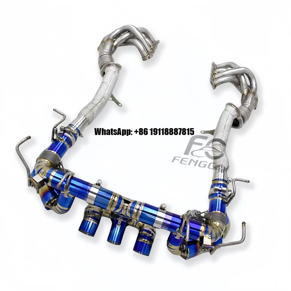 Titanium Alloy Tail Valve Exhaust Catback for Ferrari 458 2010-2014 Car Performance Full Exhaust Pipes Manifold and Downpipe
