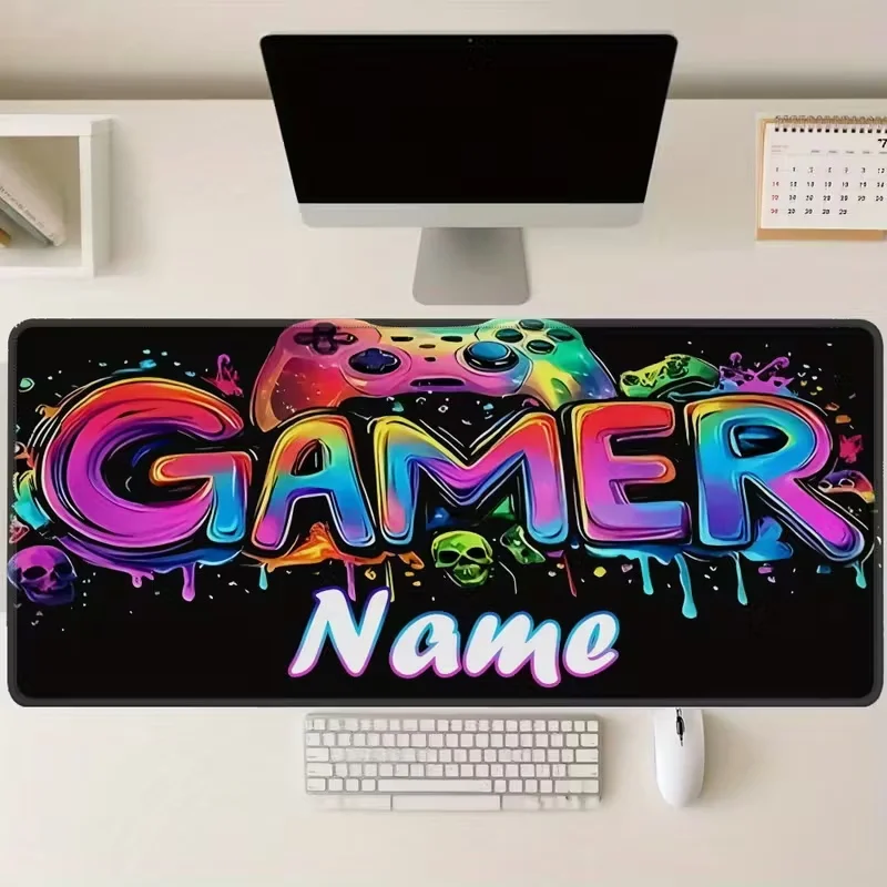 قم بتخصيص صورك بتصميمات كبيرة ممتدة للوحة مفاتيح الماوس وقاعدة مضادة للانزلاق مناسبة لألعاب المكاتب المنزلية والرياضات الإلكترونية #3