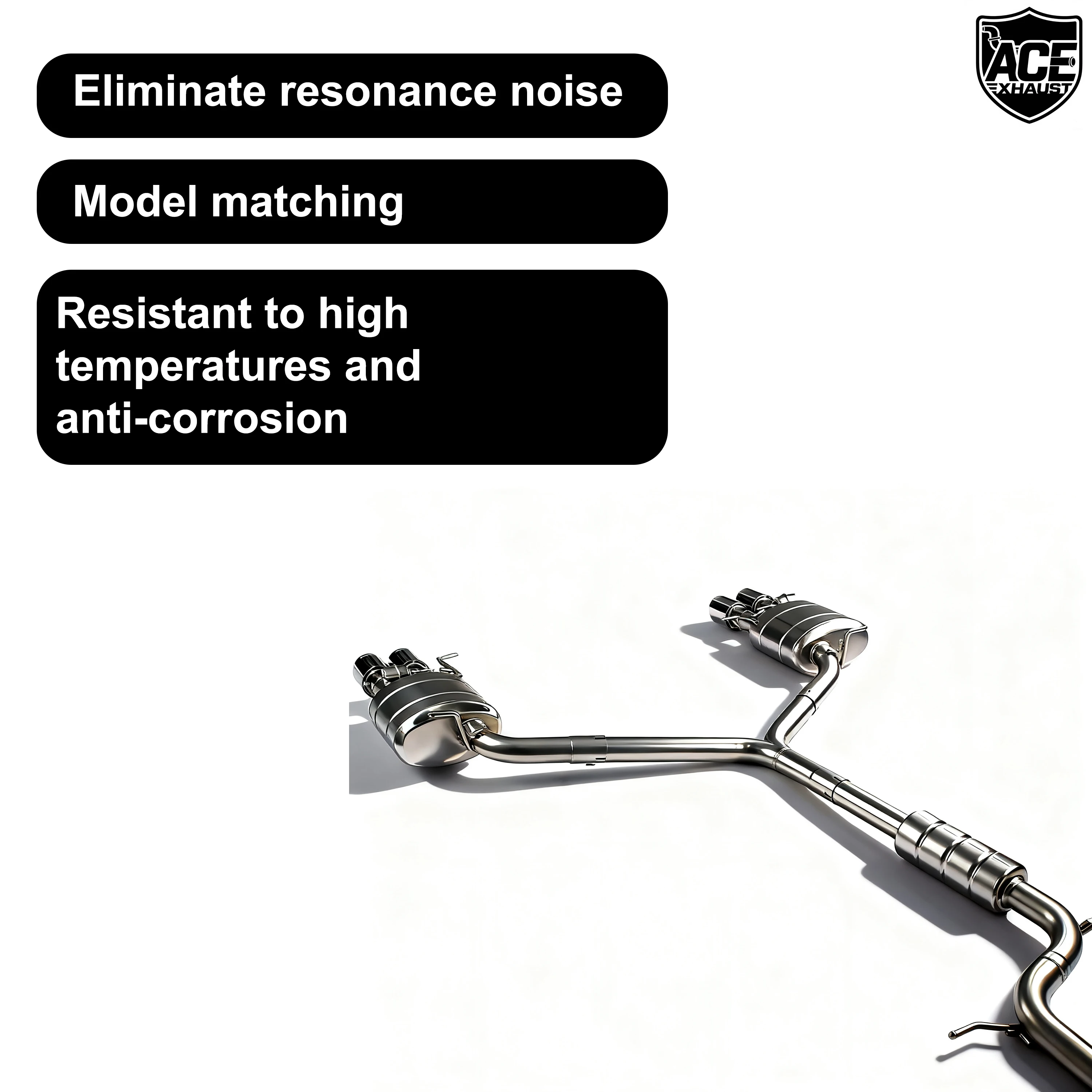 ACE Auto-Zubehör für Audi A4 A5 B8 B9 2.0T Hochleistungs-Valvetronic-Auspuff Catback-Schalldämpfer SUS304 Qualitäts-Auspuffrohr – Detail 7
