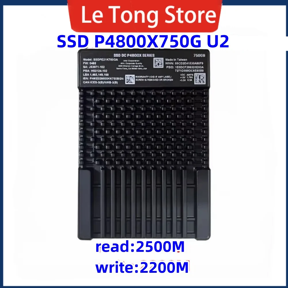ใหม่สําหรับบริการ Intel SSD P4800X 375G 750G 1.5T U.2 Ultra Long Life Enterprise Solid State Drive บริการ SSD