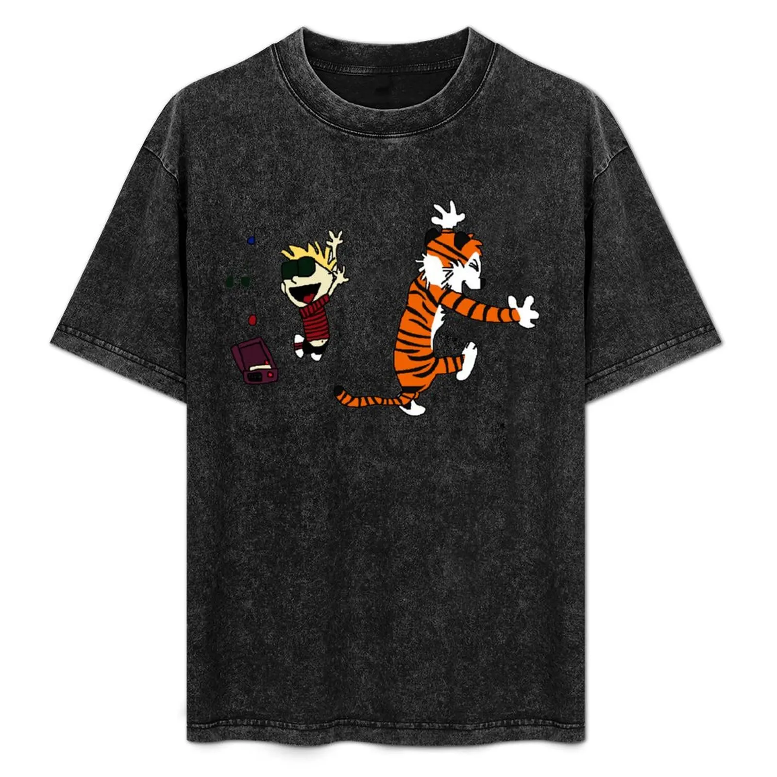 

Calvin and hobbes vintage T-Shirt Plus Size Basic Short Sleeve Top