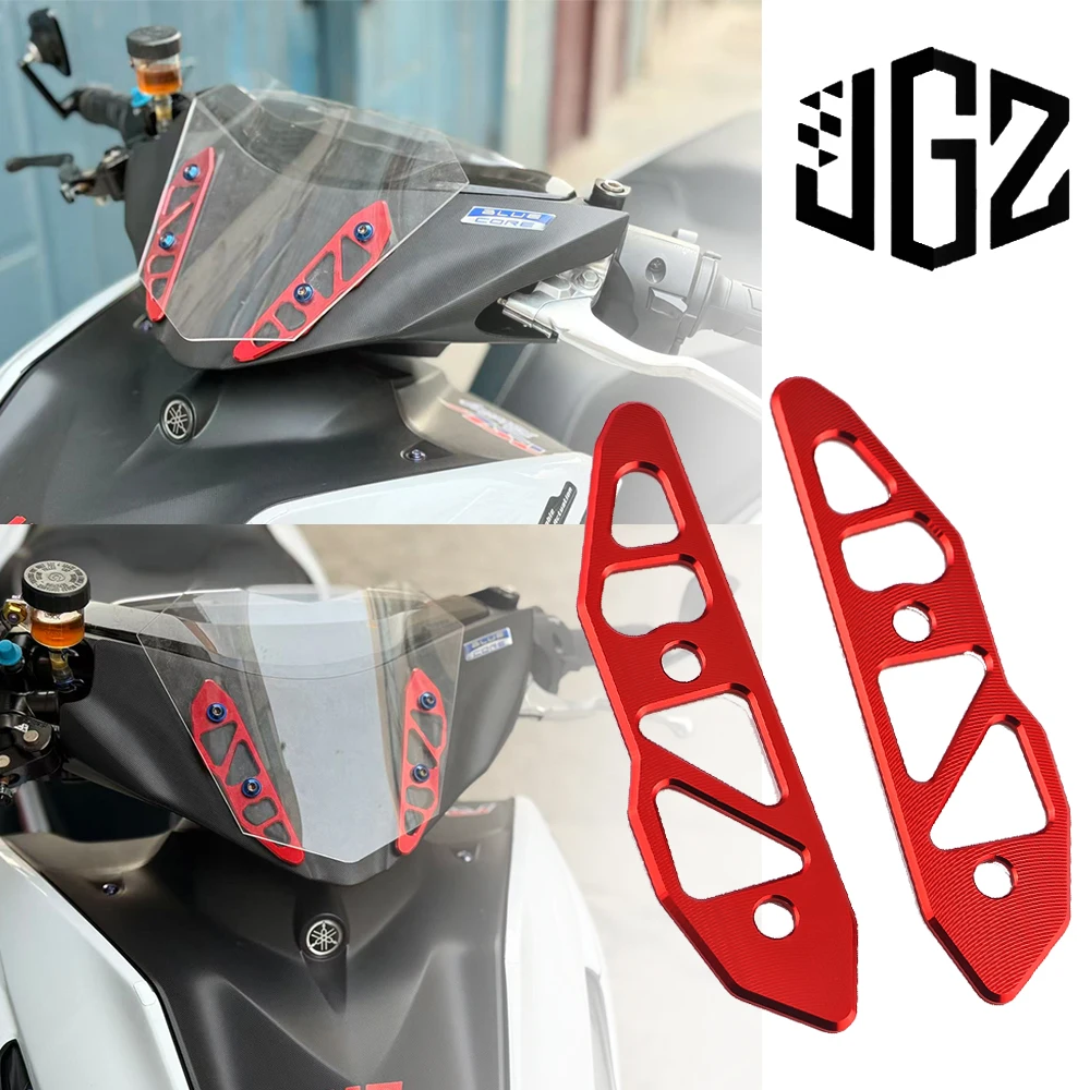 Motorcycle CNC Visor Bracket Windscreen Holder Bracket with Bolts For YAMAHA Aerox NVX155 V3 V2 V1