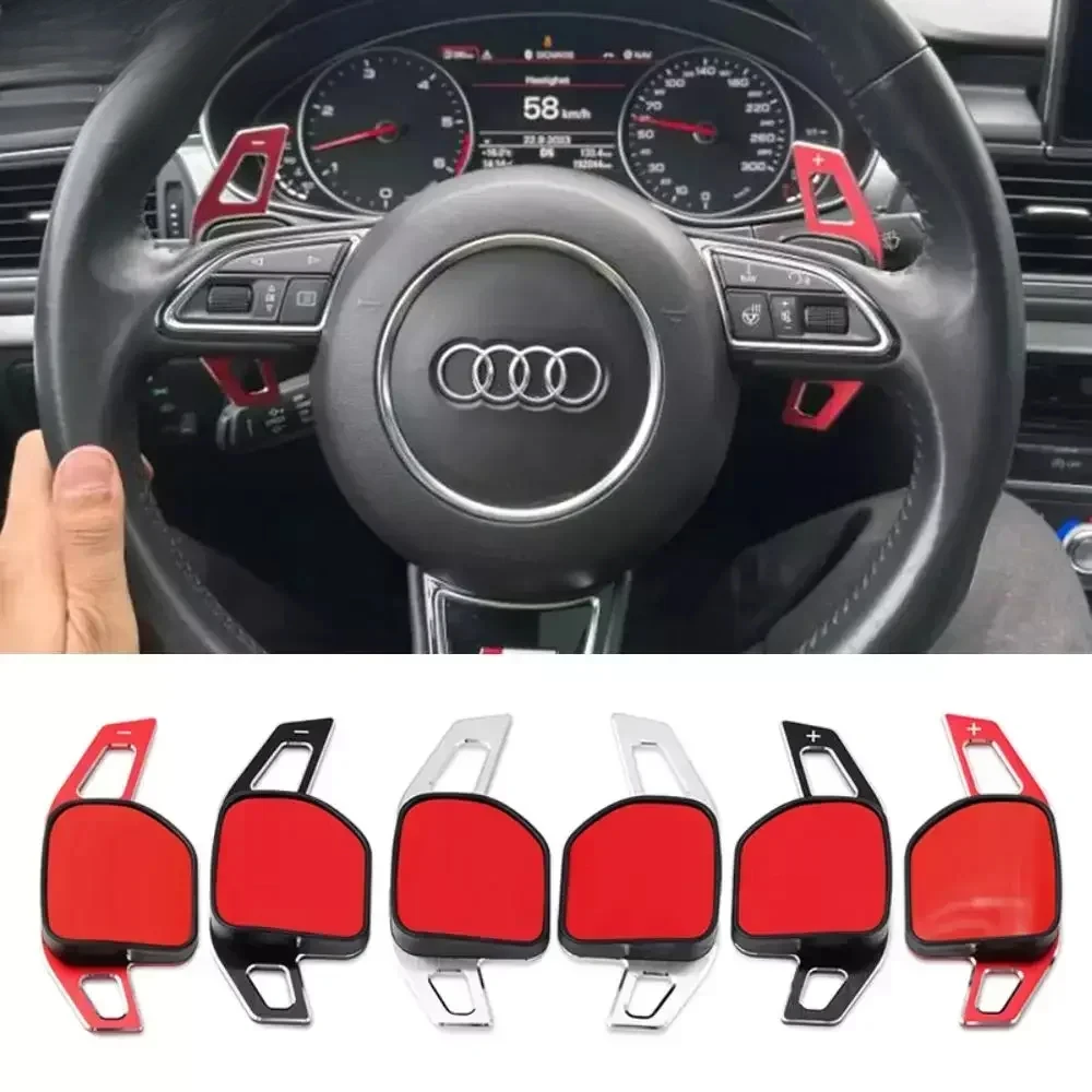 Aluminum Steering Wheel Paddle Shifter Extension for Audi A3 S3 8V A4 S4 A5 S5 B8.5 A6 S6 A7 S7 C7 Q5 Q7 2013 2014 2015 2016