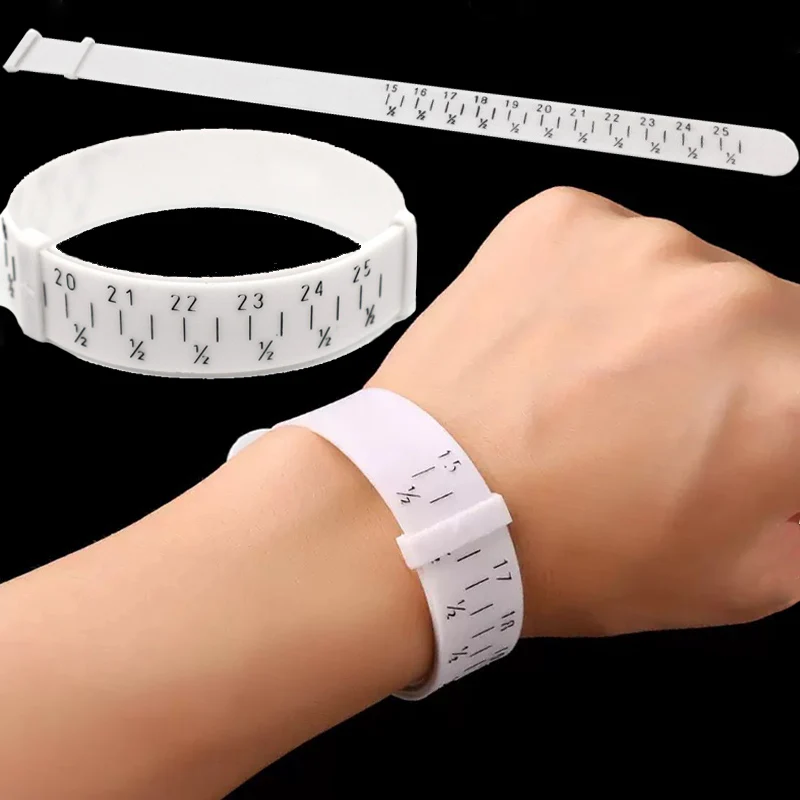 Plastic Bangle Sizer Gauge Adjustable Wrist Bracelet Size Measure for Diy Making Tools for Jewelers Equipment Length 15-25cm