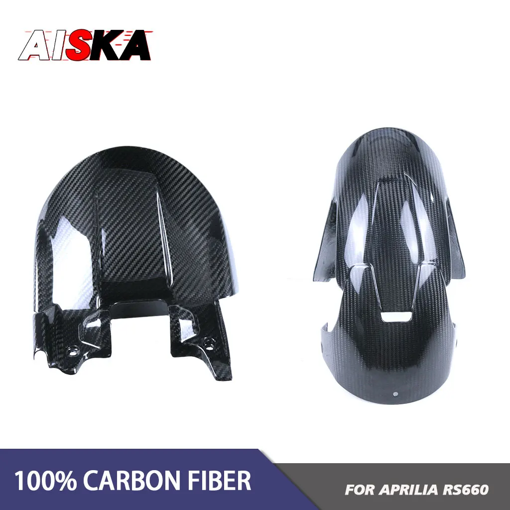 Full Carbon Fiber Motorcycle Front Rear Fender Mudguard Fairing Hugger Wheel Cover For Aprilia RS660 Tuono 660 2021 - 2024