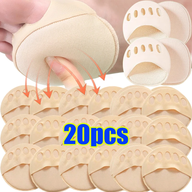 

2/20Pcs Five Toes Forefoot Pads Women High Heels Half Insoles Calluses Corns Foot Pain Care Absorbs Shock Socks Toe Pad Inserts