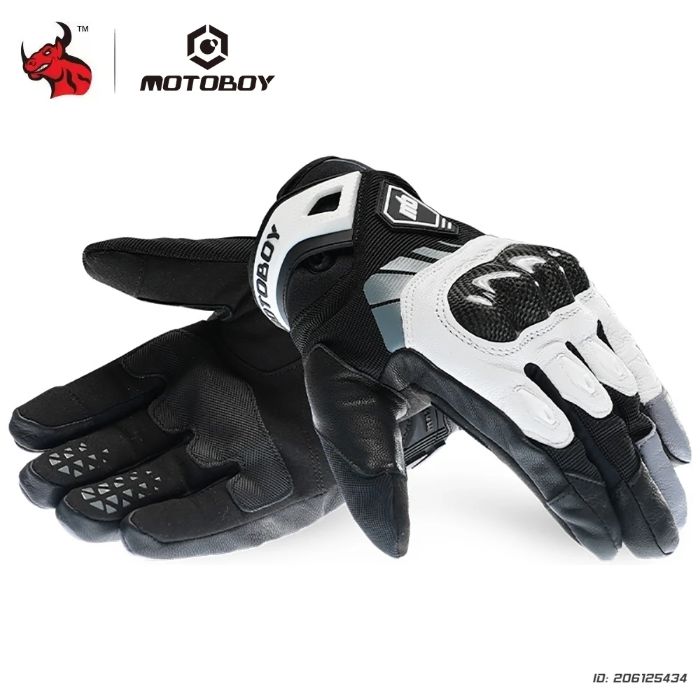 

Winter Men's Motorcycle Gloves Full Finger Racing Glove Wear-Resistant Motorbike Gloves Touch Screen Motor Bicycle Riding Gloves