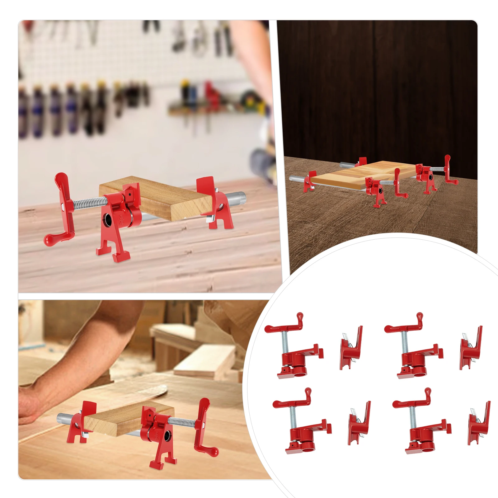 

Wood Gluing Pipe Clamp Set Cast Iron 3/4" Wood Gluing Pipe Clamp Set Pipe Clamp Set for Woodworking