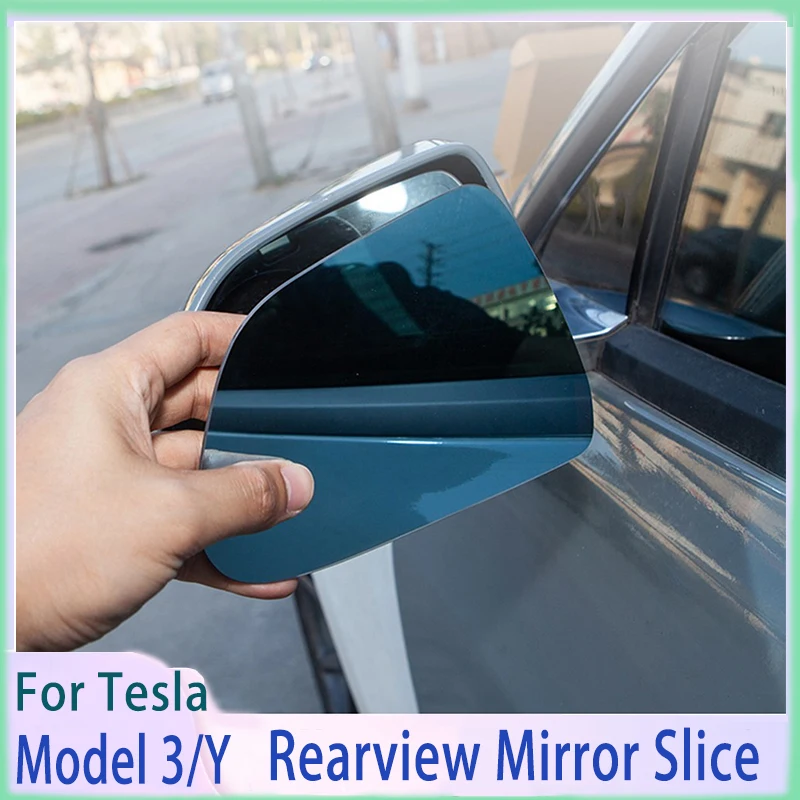 

1 pair Side Rearview Mirror Lens For Tesla Model 3 Car Left/Right Side Mirror Wide View anti glare Model Y Rearview Mirror Slice