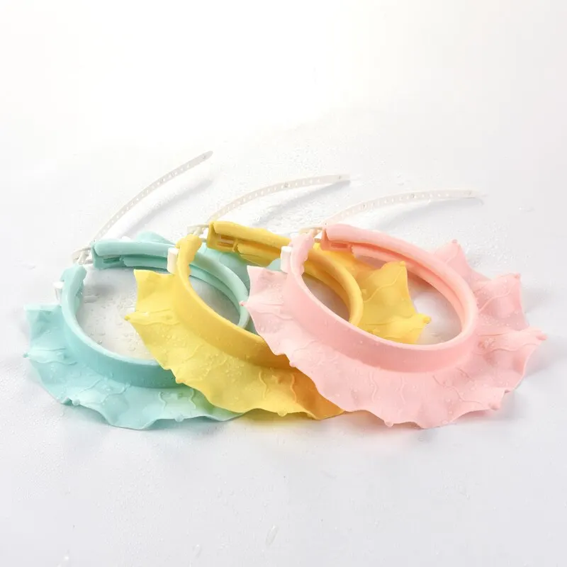 Baby Shower Cap Adjustable Hair Wash Hat for Newborn Infant Ear Protection Safe Children Kids Shampoo Shield Bath Head Cover