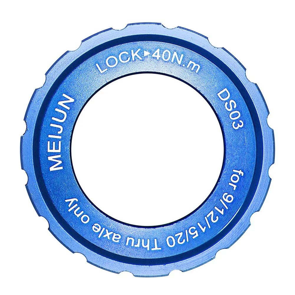 Aluminum Centerlock Disc Cover for Bicycle Disc Brake Systems Compatible with 6 Bolt Rotors and Thru Axle Hub Standards