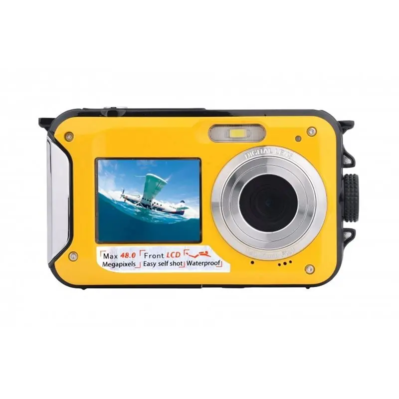 Self-Timer Underwater Camera 16X Dual Screen Waterproof HD 48MP Digital Camera For Snorkeling Video Recording