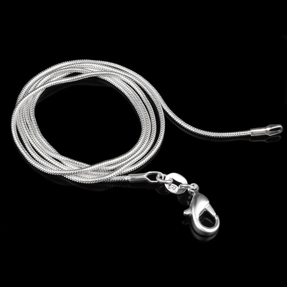 Snake Necklace for Women, Silver Plated Fashion Jewelry with Adjustable Chain
