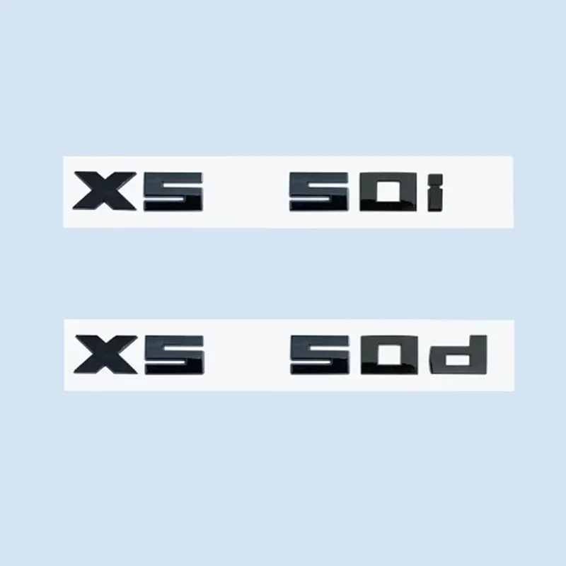 

3D 2.6cm Chrome Black M Badge Number Emblem Logo Sticker for X5 E70 G05 X5M50i X5M50d M50i M50d Car Trunk Auto Accessories