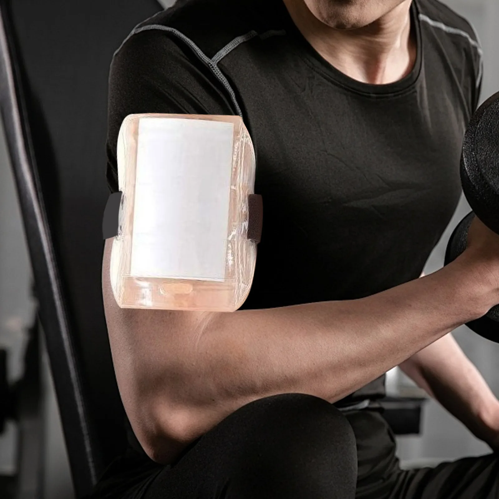 1 زوج قابل للتعديل مرونة الذراع شارة حامل معرف شارة واضح البلاستيك اسم بطاقة تعريف حزام السحابة مكتب لوازم الأعمال #5