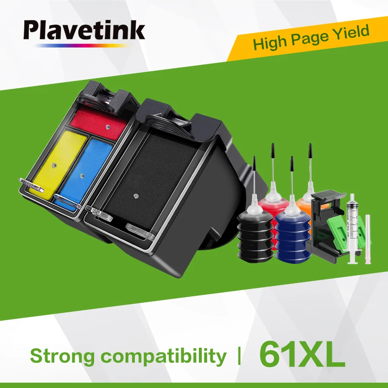 Plavetink Replacement 61 61XL Ink Cartridge For HP Deskjet 3051A 3052 3052A 3054 3054A 3056 3056A 3510 3511 3512 3516 Printer