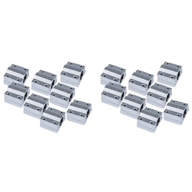 16Pcs Sc8uu Scs8uu 8Mm Linear Motion Ball Bearing Slide Block Bushing Linear Shaft For Prusa I3 DIY 3D Printer Cnc Part