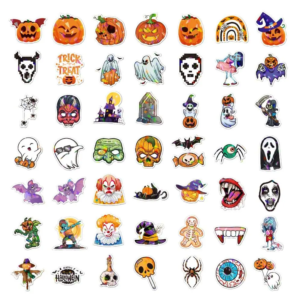 Graffiti Stickers Halloween Stickers Decorative Decals Fesitival Toys DIY Pumpkin Stickers Party Decor Waterproof Albums