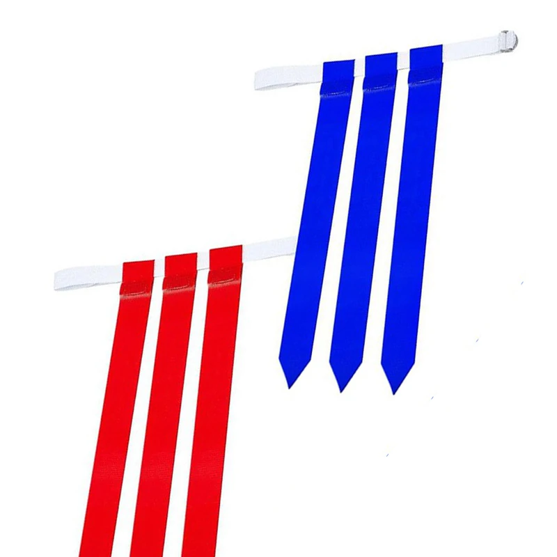 6 pz/14 pz Confezione Rugby Vita Bandiera Bandiere FlagFootballBelt Sport All'aria Aperta Non-Rushing Touchdowns Rivalry Bandiere di Formazione